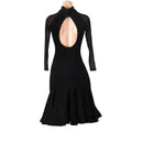 Black Latin Skirt Women Simple Latin Game Dress Adult Graceful Latin Dresses