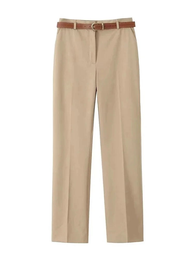 Autumn Casual Straight Pants Women's Versatile Street Elegant Trousers Original