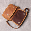Leather Men's Shoulder Bag Vintage Flap Phone Bag Man Simple Bag Crazy Horse Leather Retro