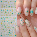 Blue Gem Star Sun Moon Bronzing Nail Art Sticker Metallic Bohemian Silver Love Totem Manicure Nail