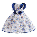 Girls Kids Flower Elegant Causal Princess Party Dresses Children Clothing Christmas Birthday Wedding Baby 3-10 Years