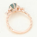 Natural Unique Moss Agate Rings in 925 Sterling Silver Handmade Ring Fine Jewelry