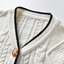 Baby Boys Knitted Cardigan Autumn Winter Kids Cable Knit Sweater Jacket Children British Clothing Knit Coat