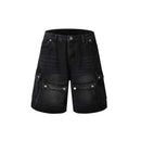 Shorts for Men Summer Streetwear Hip Hop Cargo Denim Short Pants Retro Shorts