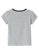 Women Stripe Slim Short Tees Summer Ladies Sweet And Spice Girls Knitted Front Shoulder Top