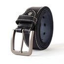 Coffee Genuine Leather Belt Male Leather Belts for Men Trouser Belt 115cm