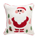Christmas Decoration Cushion Cover Santa Snowflake Pillow Case Cotton Square Embroidery Pillow Cover 45x45cm