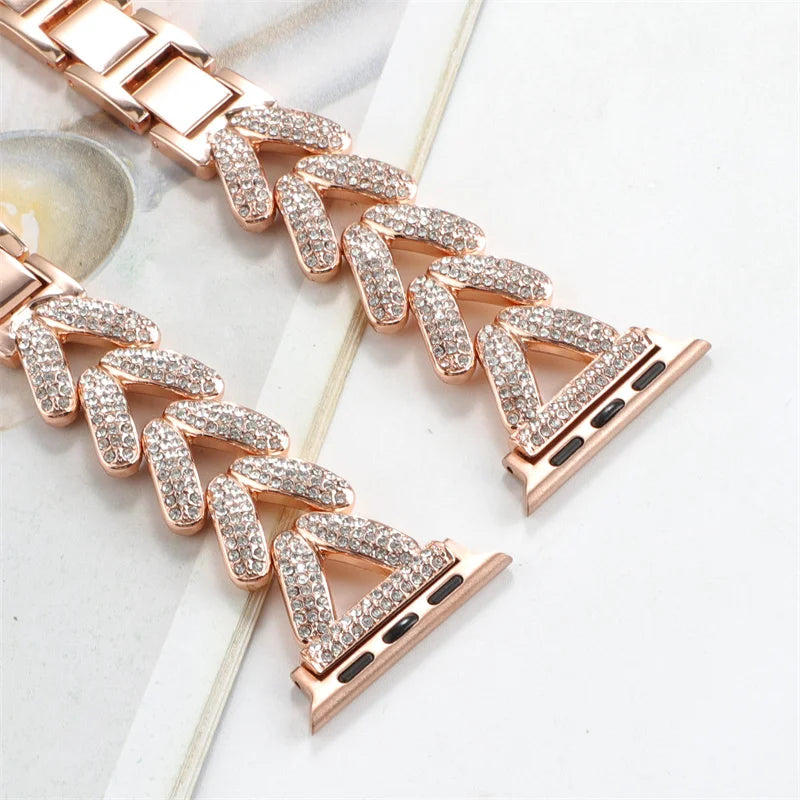 Apple Watch Band Ultra Luxury Chain Strap Case Bracelet for IWatch 8 7 6 SE 5 41 45mm