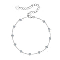 925 Sterling Silver Adjustable Bracelets Certified 2.5mm Bezel Cuff Bracelet For Women Hand Chain Jewelry Gift