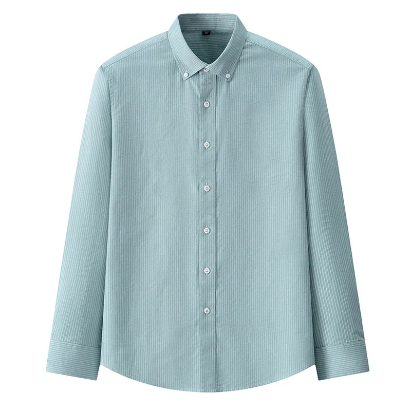 Striped Men Casual Shirts Pure Cotton Full Sleeve Button Collar Soft Male Business Shirt Autumn Spring