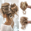 Messy Bun Hair Piece Tousled Hair Extensions With Claw Clip Curly Hair Bun Scrunchie for Women Girls