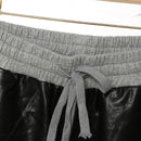 Women Pants Capris Fake Two Ladies Trousers Elastic Waisted Long Straight Pants Autumn Winter