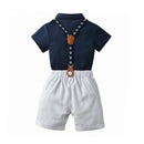 Wedding Party Kids Boy Clothing Suit Formal For 1-5 Year Infant Spring Classic Children Supender Outfits T-Shirt+Pants