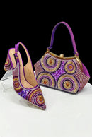 Woman Sandal Shoes And Purse Set Italian Heels Shoes And Bag To Match Set For Party