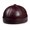 Spring/Winter Women Genuine Leather Retro Beanie Hats Male Casual Caps