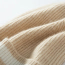 Winter Women Men Cashmere Knitted Striped Beanies Caps Outdoor Keep Warm Hats for Unisex