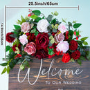 Customized Wedding Stage Arch Flowers Burgundy Series Floral Arrangement Outdoor Wedding Backdrop