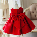 Flower Girl Dress Princess Dress Girl Puffy Dress Red Children's Evening Dress Baby Girl First Birthday Performance Dress Summer