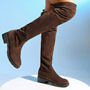 Women Boots Winter Over The Knee Boots Comfort Lace Up High Heels Shoes Boots