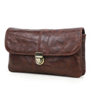 Genuine Leather Waist Phone Bag for Men Full Grain Leather Waist Pack 6.9" Phone Pouch for iPhone 16 Pro Max