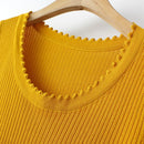 Tank Top For Women Summer Crescent Ice Silk Knit Sleeveless Tee Oversized Curve Clothes