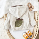 Winter Baby Girls Clothes Thick Fleece Hoodie Infant Boys Baby Fruit Embroidery Tops