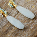 Exquisite Boho Drop Earrings for Women Amazonite Elegant Lady Dangle Earring Handmade Teardrop Jewelry