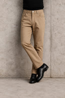 Men's Slim Fit Formal Pants Comfortable Cotton Trousers with Casual Spring