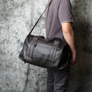 Leather Men Travel Bag Natural Handbag Casual Shoulder Messenger Bag Large Capacity Luggage Bag
