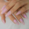 Nails Oval Metallic Quality Glamour Nail Art Designed Tips