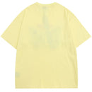 Retro Cute Embroidery Denim Butterfly Patch Streetwear Men Women Summer Cotton Top