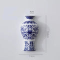 Ceramic vase antique flower container lucky bamboo living room and home decoration wall hanging