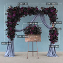 Wedding Flower Arrangement Black Rose Flower Row Dark Purple Wedding Background Decoration