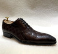 Men's Handmade Genuine Leather Dress Shoes Oxfords Business Office Lace-Up Derby Shoes