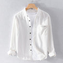 Casual Cotton Shirt Men Comfortable Solid Top Clothes
