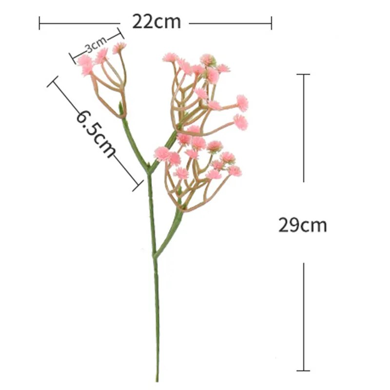 Babies Breath Artificial Flowers Plastic Gypsophila DIY Floral Bouquets Arrangement for Wedding Home Decoration