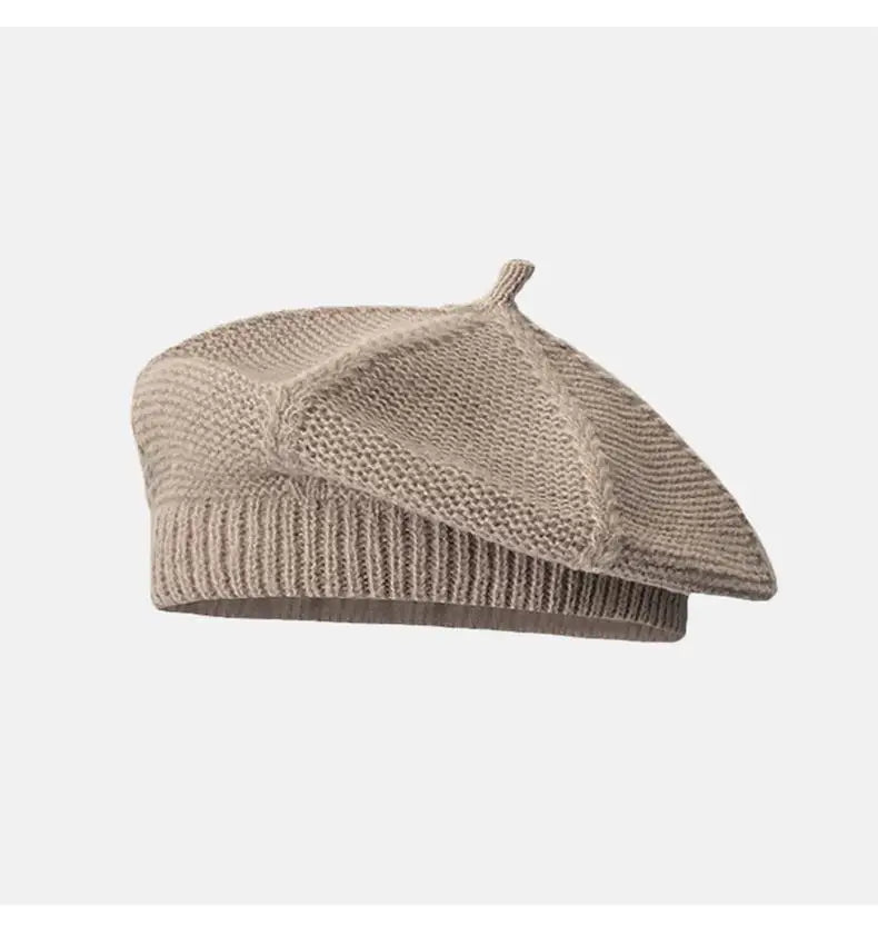 Knitted Beret Women Autumn Winter Hats For Women Cap Keep Warm Retro