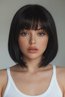 Pixie Wig Human Hair Short Cut Bob Wig Silk Top Crown Light Breathable for Women Daily Wearing