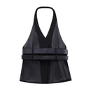 Woman Autumn Halter Sleeveless Jacket Women's Vest Streetwear Basic Vests for Women Chic Waistcoat Tops
