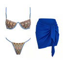 Push Up 3Pcs Women Swimsuit Female Crochet Swimwear Bandeau Biquini Micro Bikinis Swim Suit Beachwear