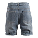 Men Summer Retro Casual Denim Shorts Slim Fit Comfortable Denim Shorts
