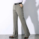 Men Spring Summer Leisure Flared Leg Trousers Men Business Casual Pants Male Bell Bottom Pant