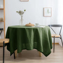 Stone washed Linen Solid Table Cove Natural Fabric Tablecloth for Kitchen Tabletop Decor