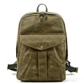 Retro backpack outdoor travel backpack waterproof wax canvas patchwork leather hiking bag