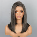 Bob Wig Human Hair Salt and Pepper Grey Wigs 13X4 Straight Lace Frontal Wigs Human Hair Natural Hairline Gray Wigs