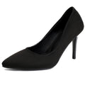 Black high-heeled shoe on a white background, Obroi
