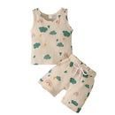 Children Boy Clothing Vest Short Pant 2Pcs Set Kid Girl Baby Outfit