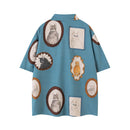 Short Sleeve Shirts Men Summer Retro Lapel Single Breasted Half-Sleeve Shirts Men