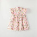 Skirt Girls Summer Children's Clothing Baby Princess Skirt Pink Series Butterfly Sleeve Baby Dress