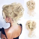 Women Messy Curly Fluffy Hair Bun Clip In Ponytail Hair Extensions Natural False Hairpieces